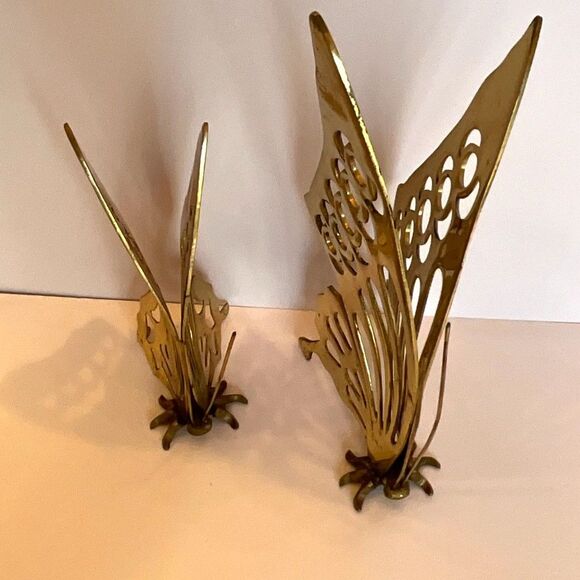 Mid Century Modern brass butterflies; must see MCM decor - Picture 4 of 5
